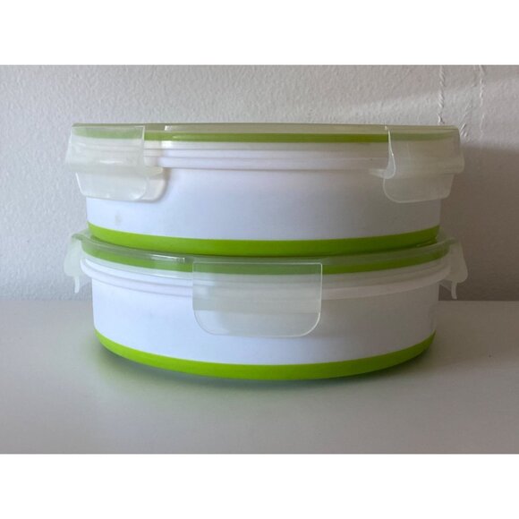 WeightWatchers BPA-Free White & Green Food Storage Containers W/ Lids & Divider - Picture 16 of 16
